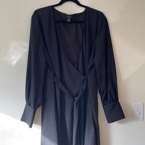 Black wrap dress